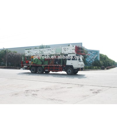 250 HP 40t workover rig for oilfield API petroleum processing petroliferous bed petroleum mining machinery